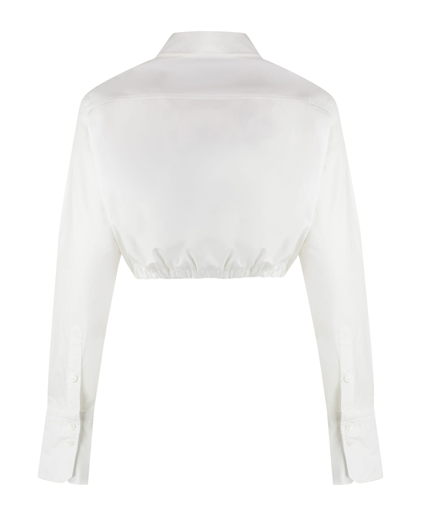 Patou Cropped Poplin Shirt - White