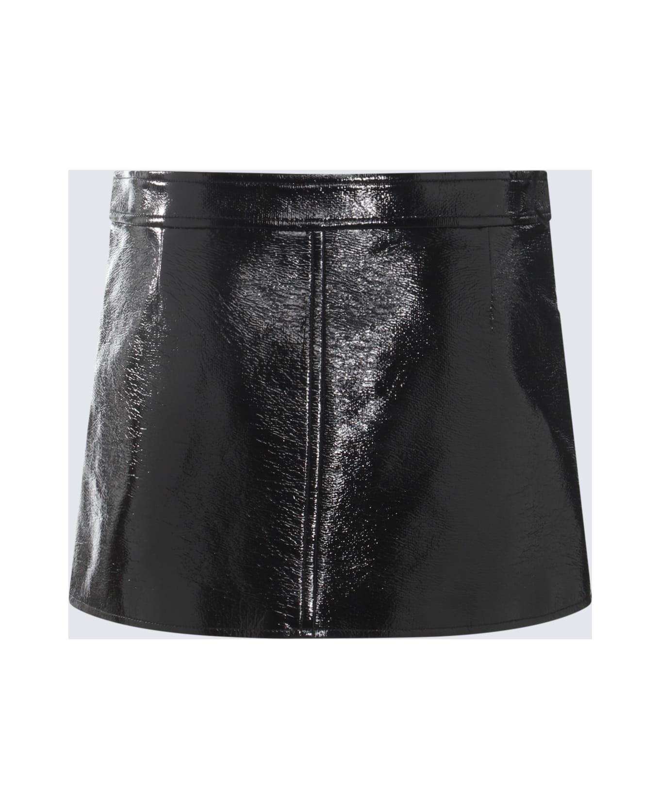 Courrèges Black Cotton Mini Skirt - Black スカート