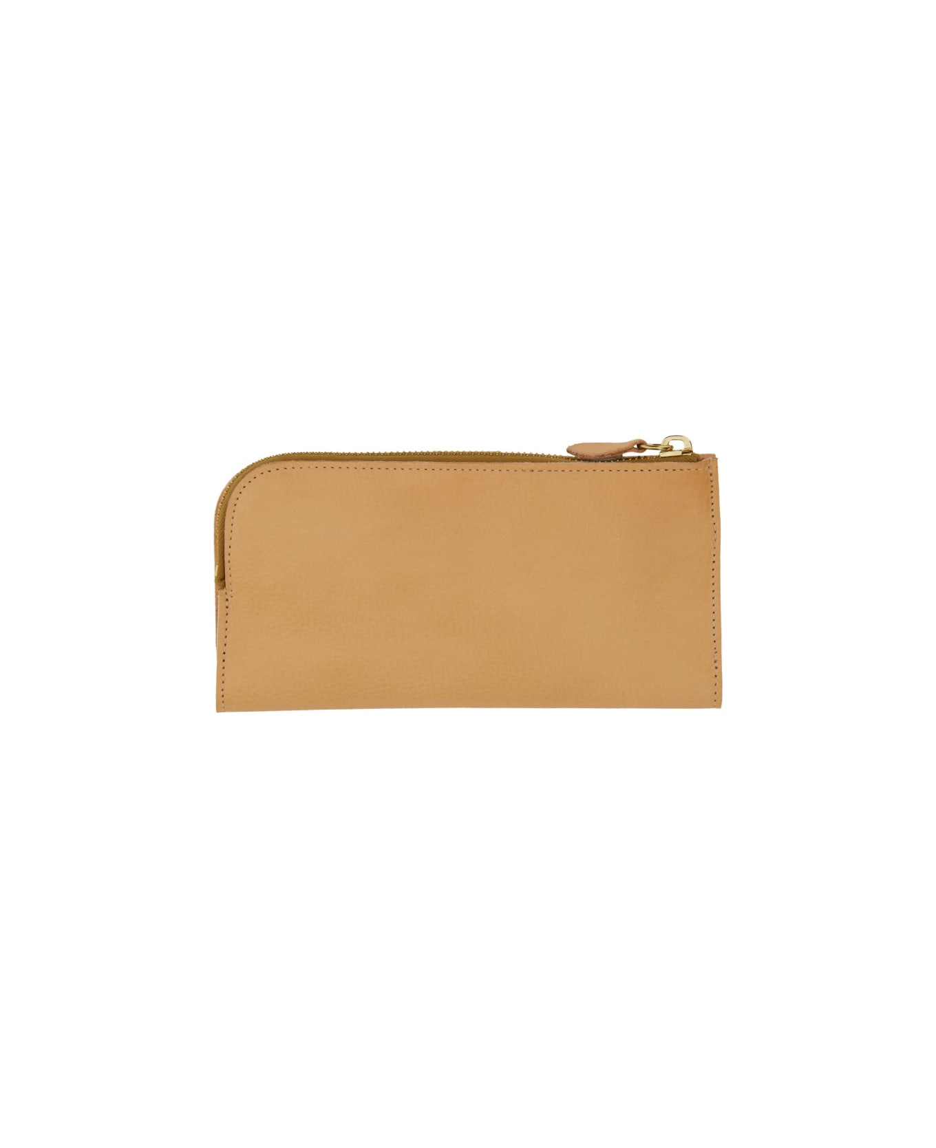 Il Bisonte "continental" Wallet With Logo Engraving - BEIGE