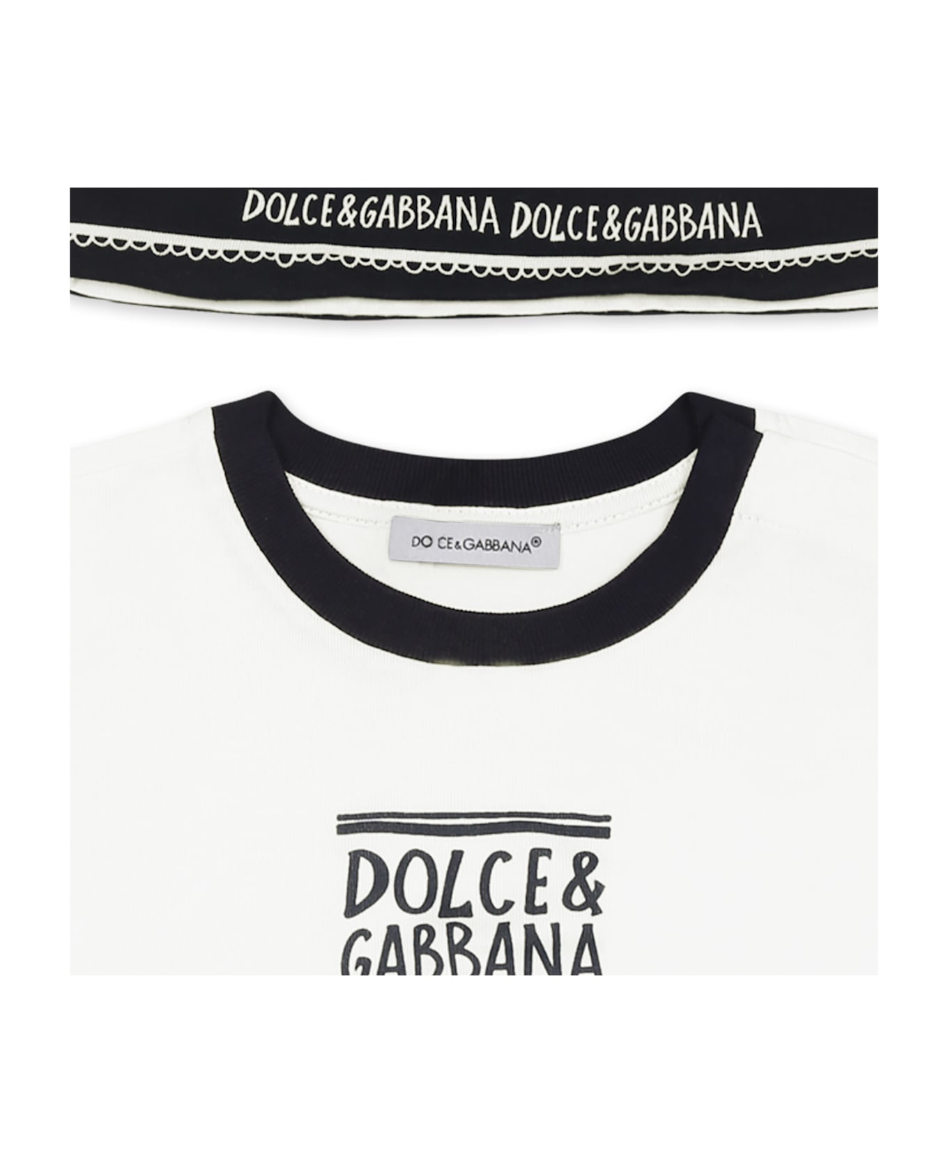 Dolce 
Gabbana Multicolor Romper Set For Baby Boy With Logo - Multicolor