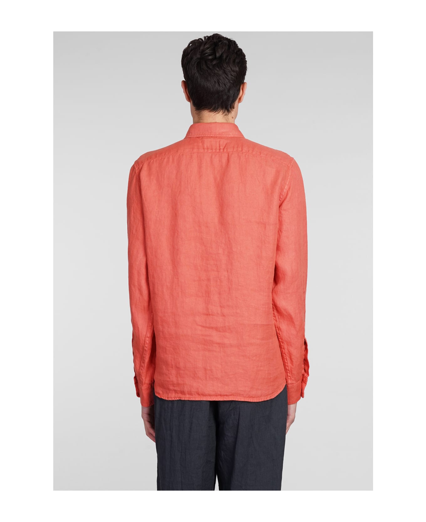 Aspesi Camicia Ut Shirt In Orange Chanvre - orange