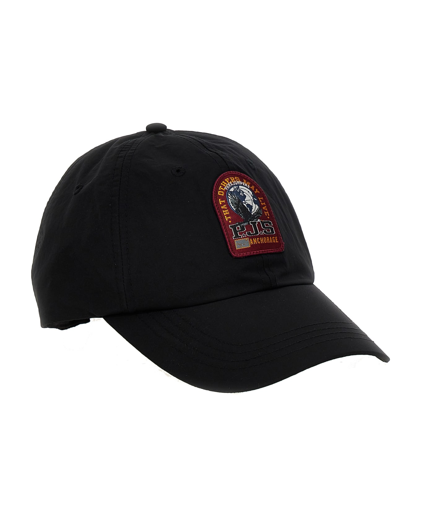 Parajumpers Logo Patch Baseball Cap - Black   帽子