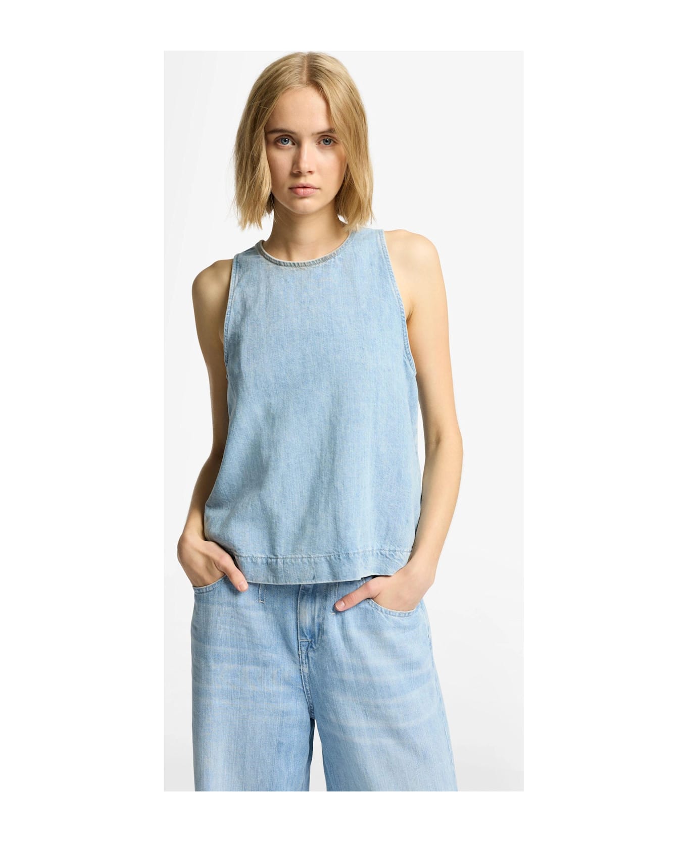 7 For All Mankind Sleeveless Top Kansas - Dark Blue