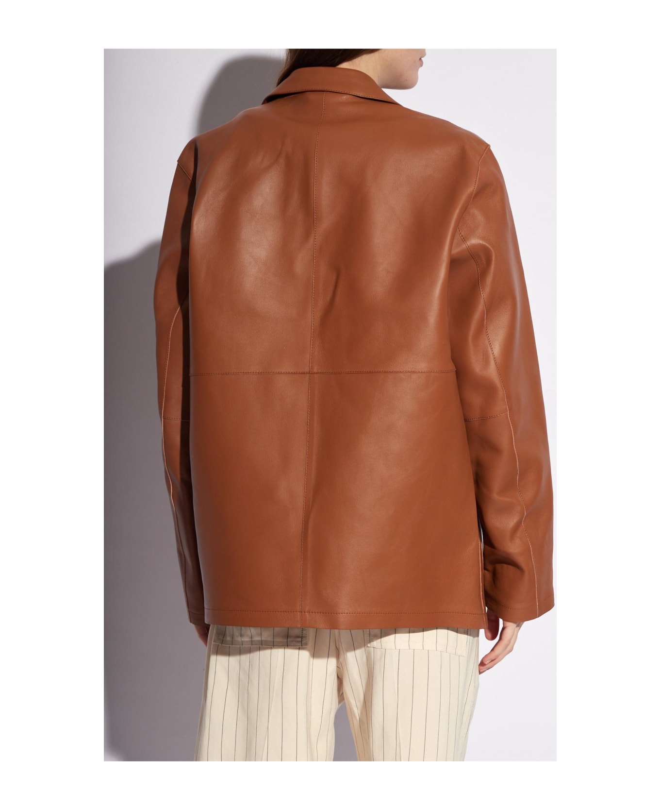 Totême Toteme Leather Blazer - Marrone コート