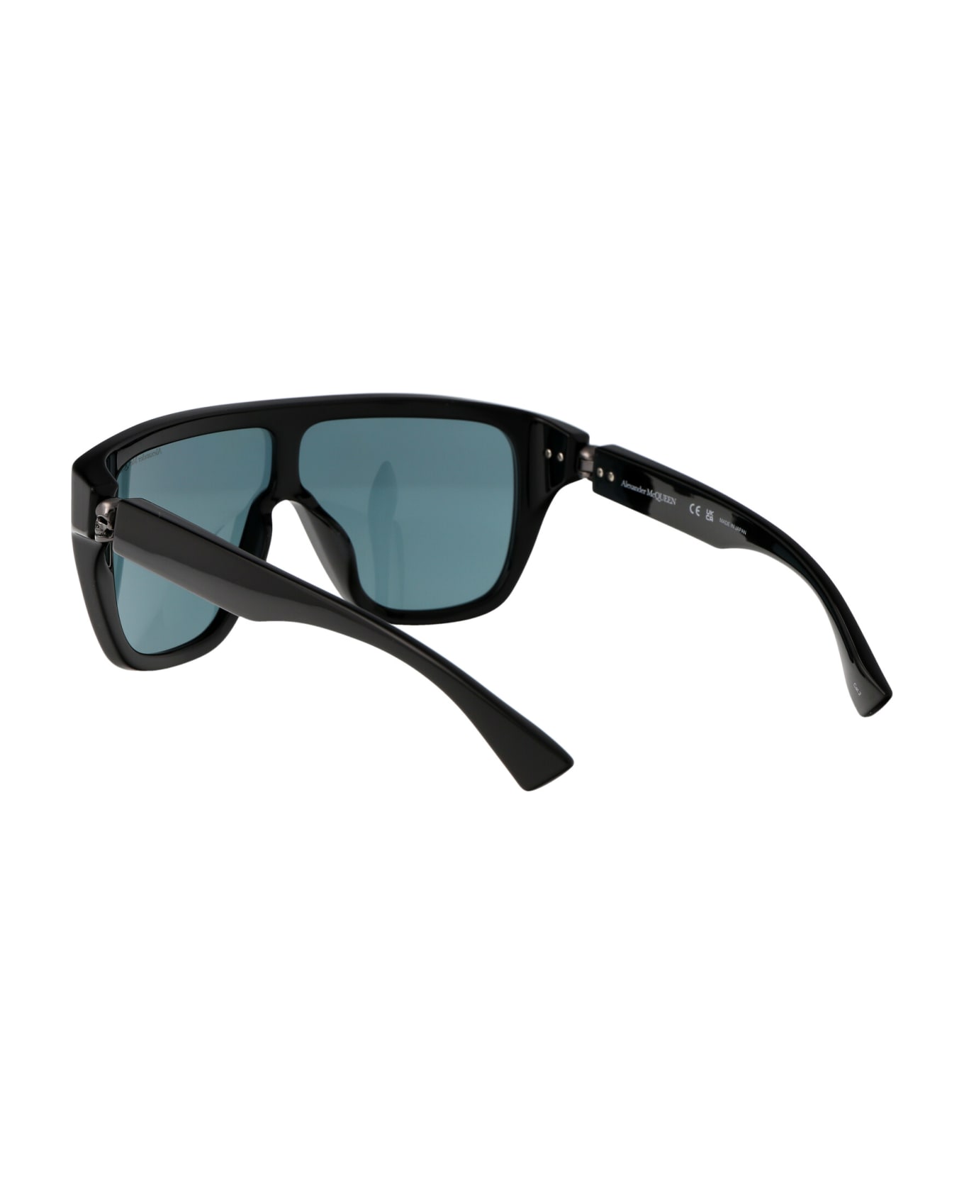 Alexander McQueen Eyewear Am0430s Sunglasses - 004 BLACK BLACK GREEN サングラス