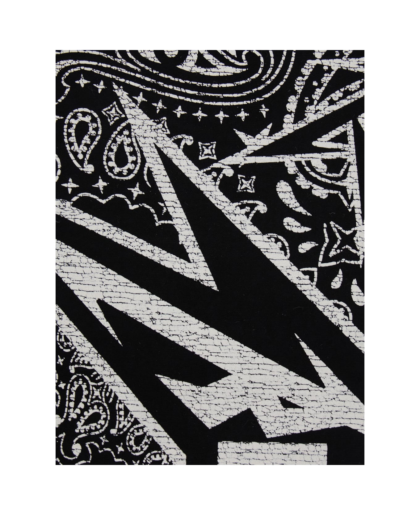 REPRESENT Black Square Scarf With All-over Metallica Logo Print In Cotton Man - Black