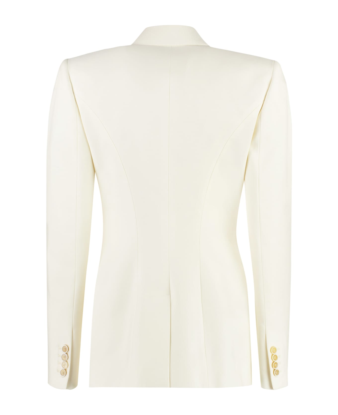 Alexander McQueen Double-breasted Wool Jacket - Ivory