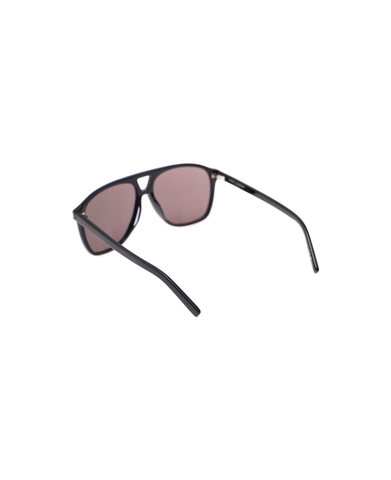 Saint Laurent 'sl 558' Black Square Sunglasses With Engraved Logo In Acetate Woman - Black
