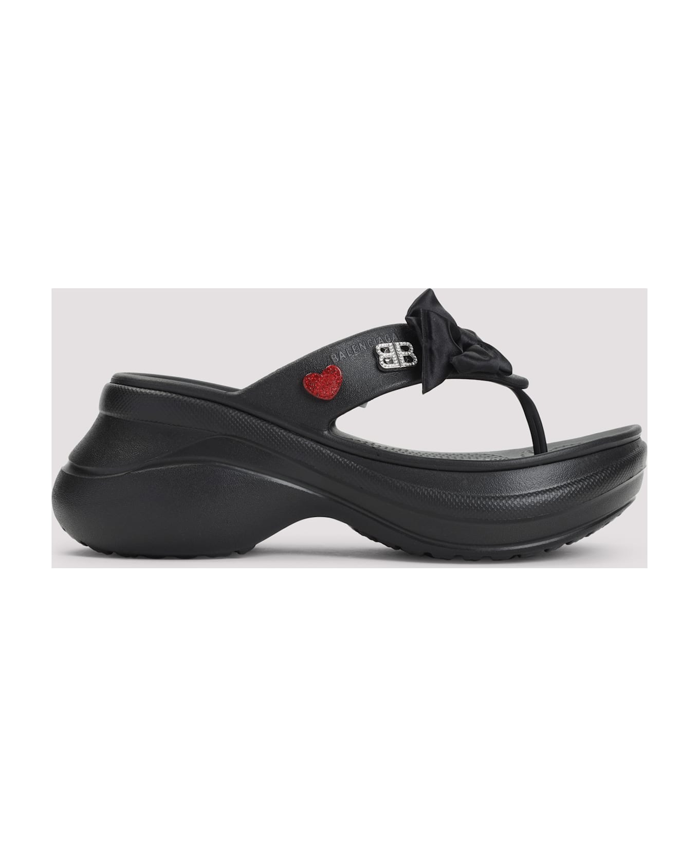 Balenciaga Tong Crocs Sandals - Black