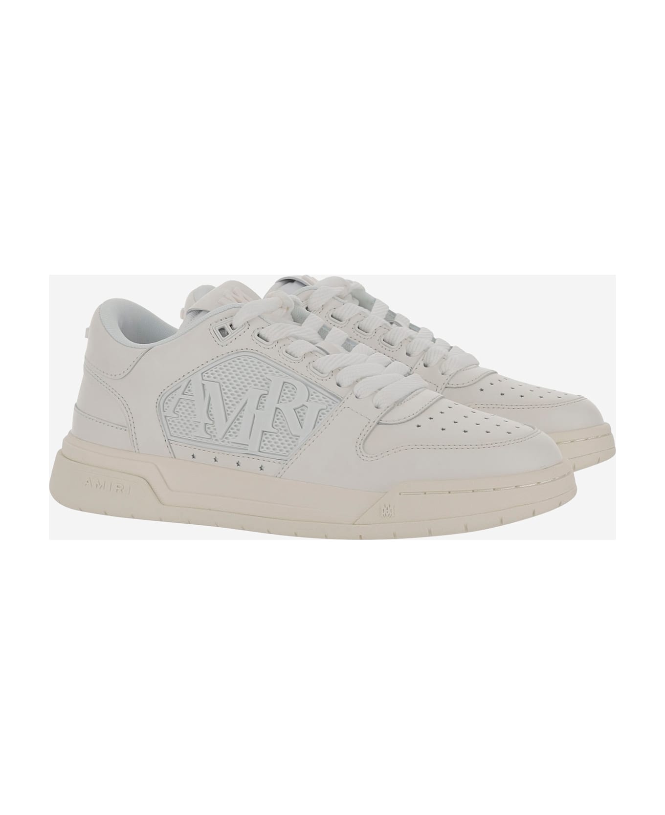 AMIRI Leather Sneakers With Logo - White