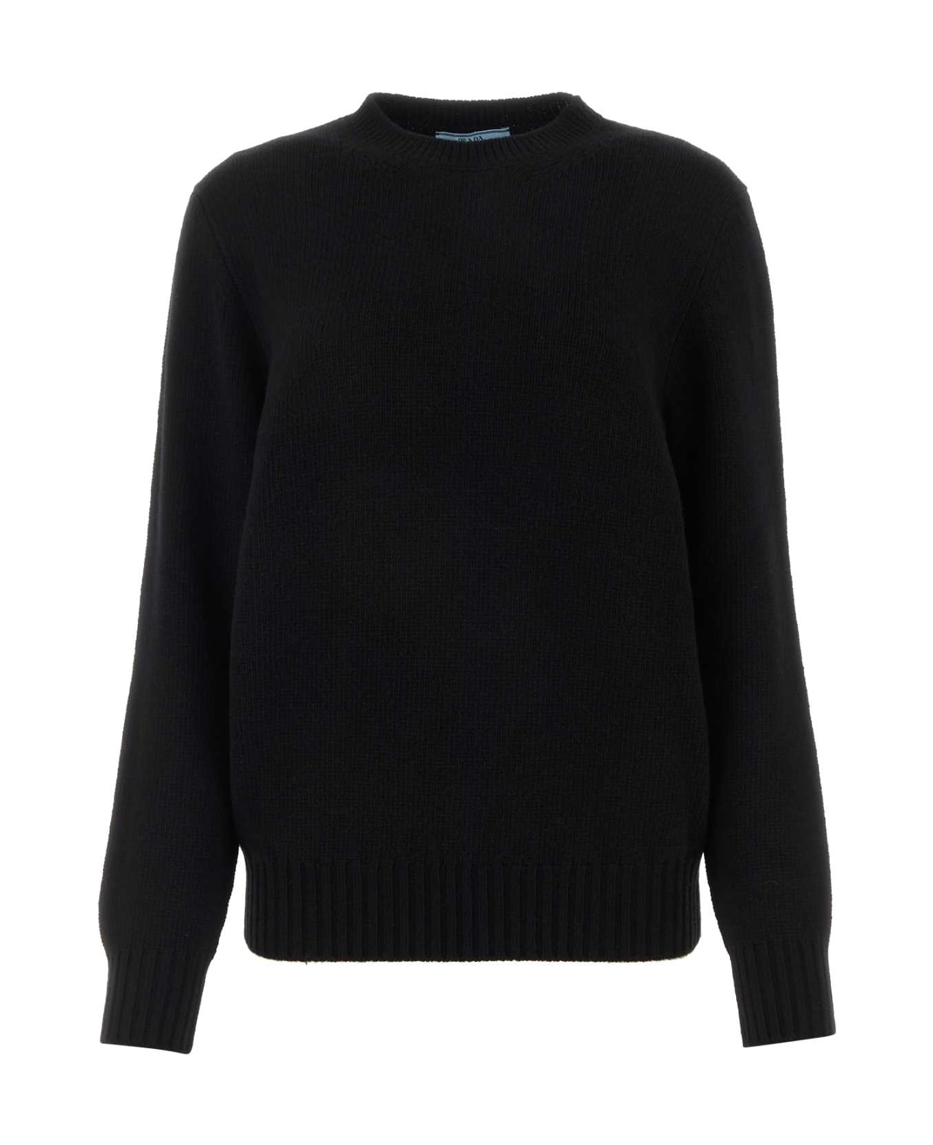 Prada Black Wool Blend Sweater - Black