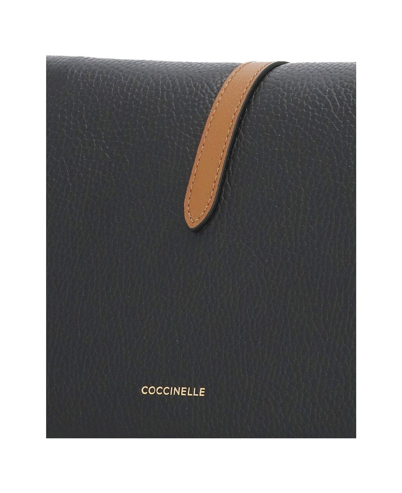 Coccinelle Dorian Tricolor Small Shoulder Bag - Black