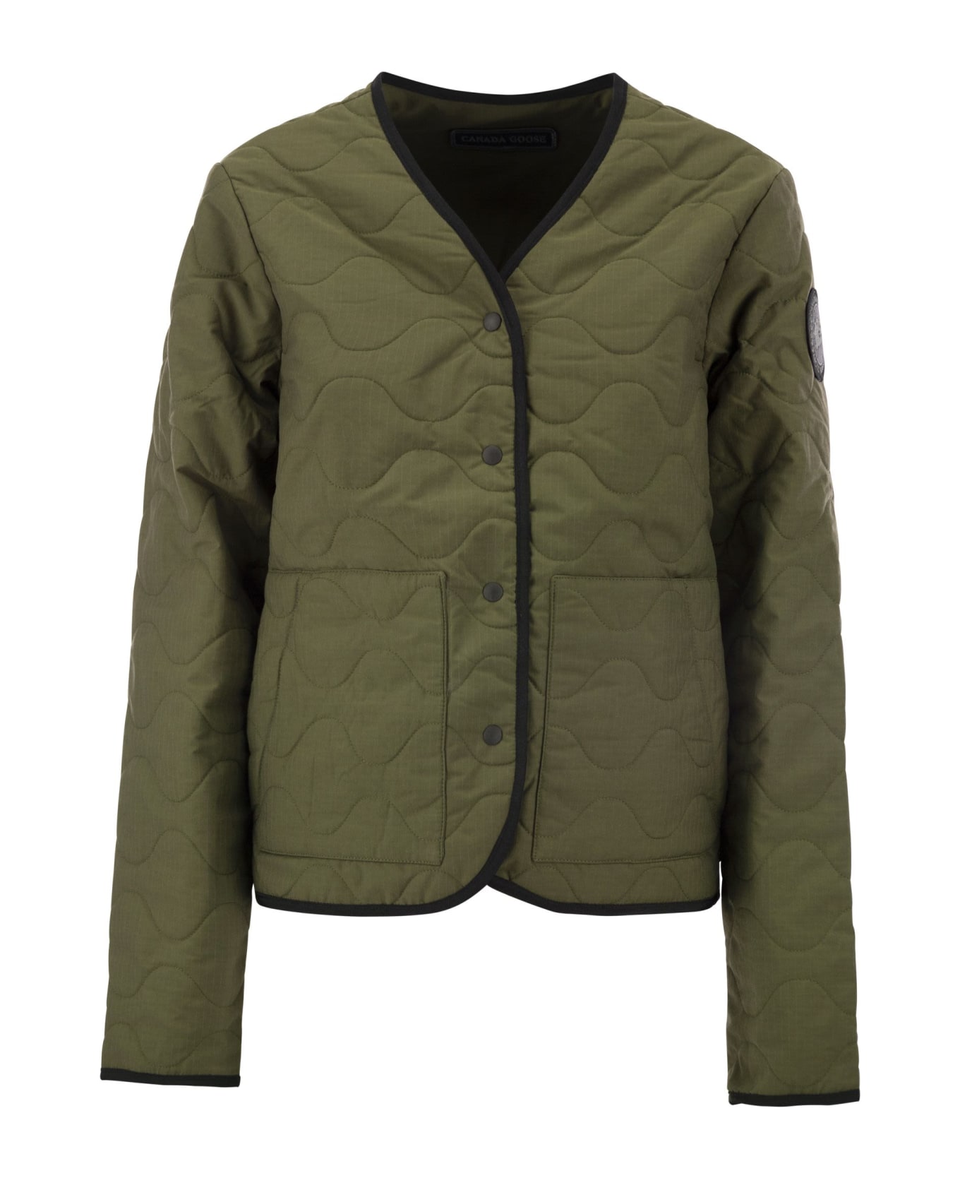 Canada Goose Annex Liner - Reversible Jacket With Black Badge - Military Green ジャケット
