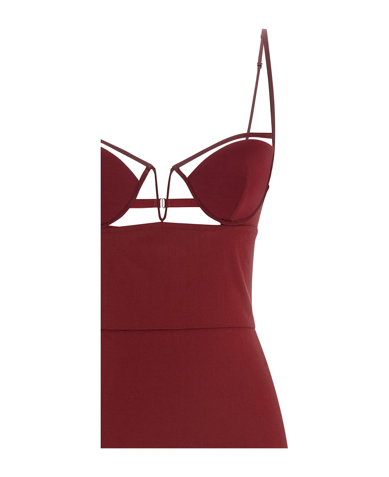 Nensi Dojaka 'v-wire Bra Maxi' Dress - Bordeaux