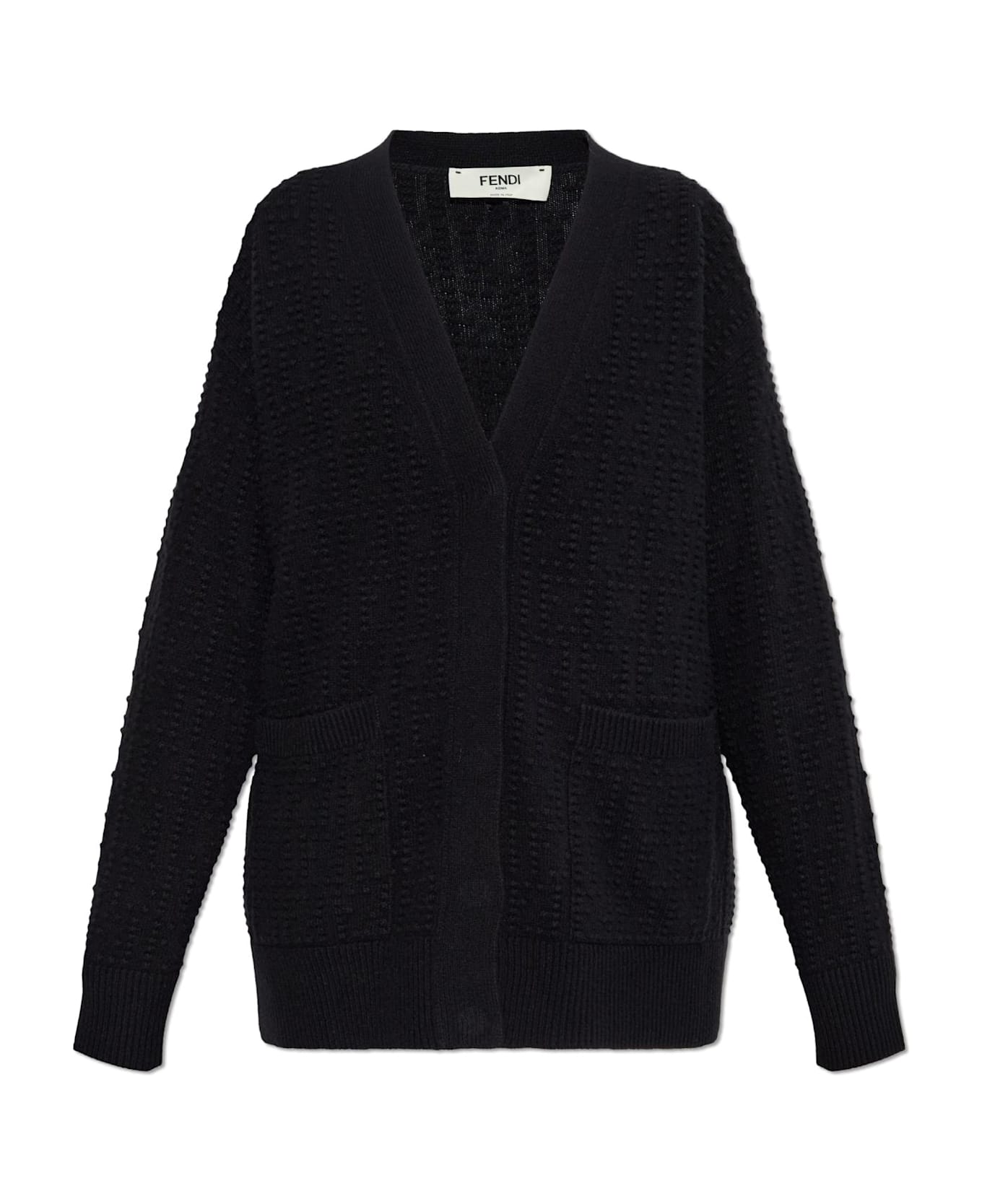 Fendi Cardigan With Pockets - Gme Black