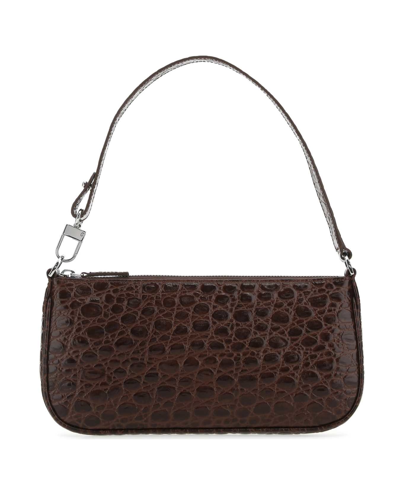 BY FAR Chocolate Leather Shoulder Bag - SEQ トートバッグ