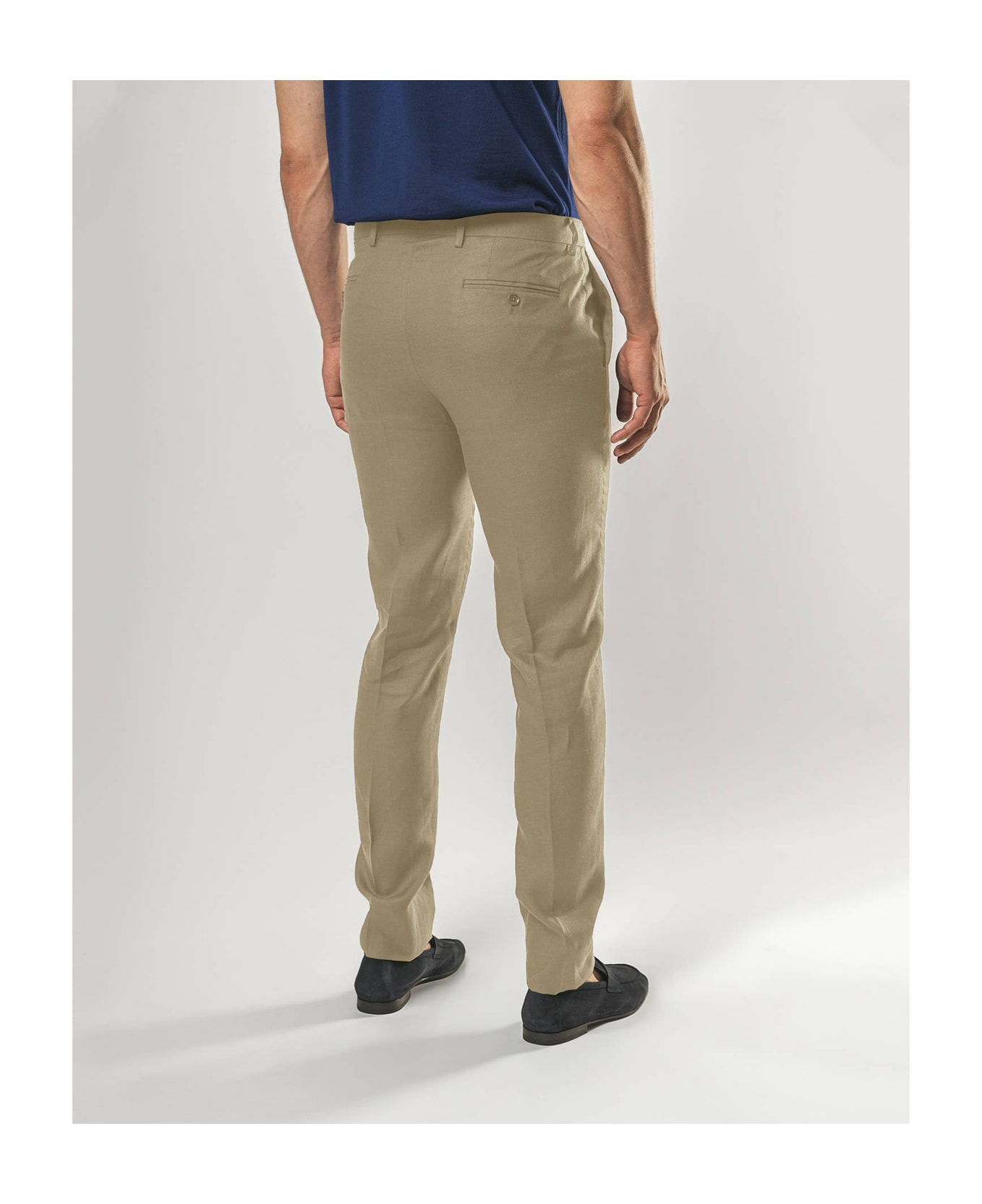 Larusmiani Velvet Trousers Howard Pants - Beige