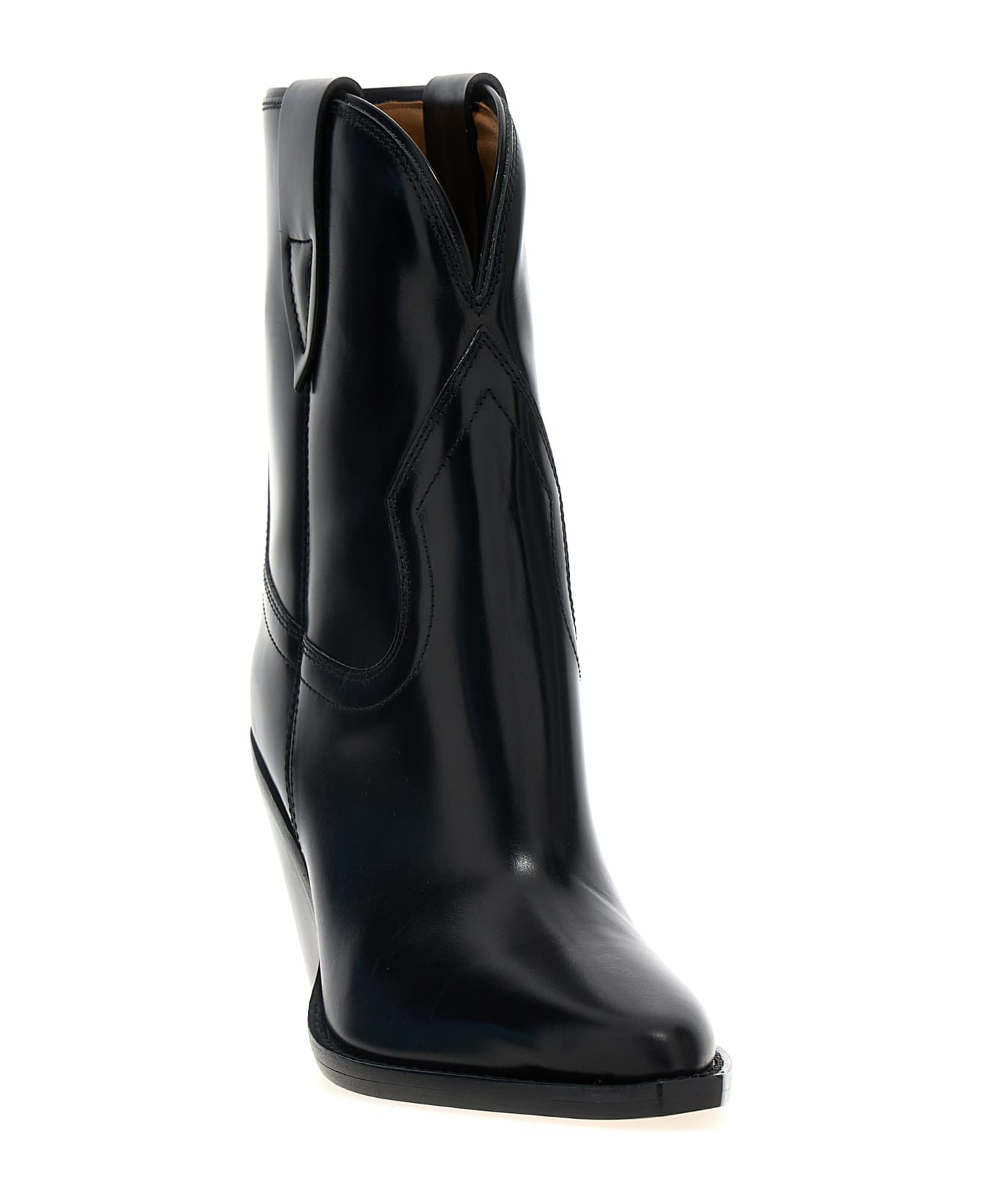 Isabel Marant Leyane Texan Ankle Boots - Black