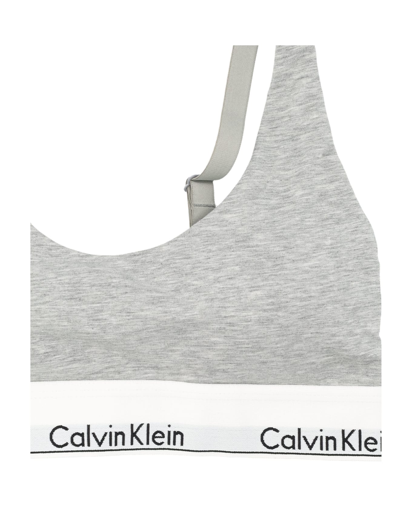 Calvin Klein Lightly Lined Bralette - GREY HEATER