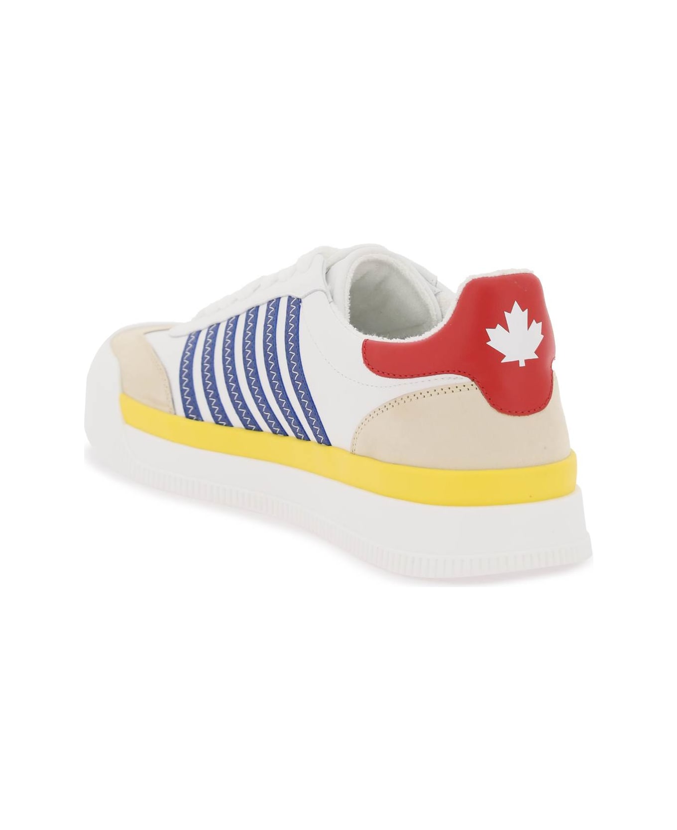 Dsquared2 New Jersey Sneakers - WHITE/YELLOW/BLUE
