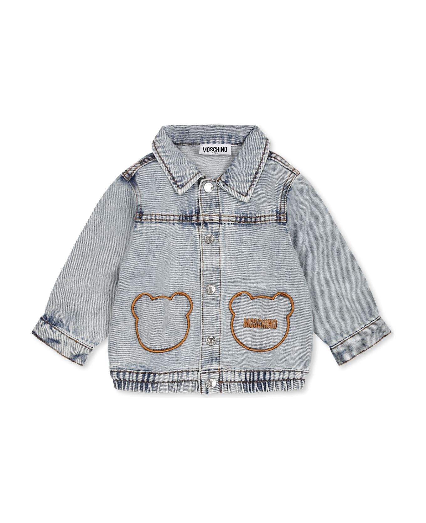 Moschino Denim Jacket For Babykids With Logo - Denim