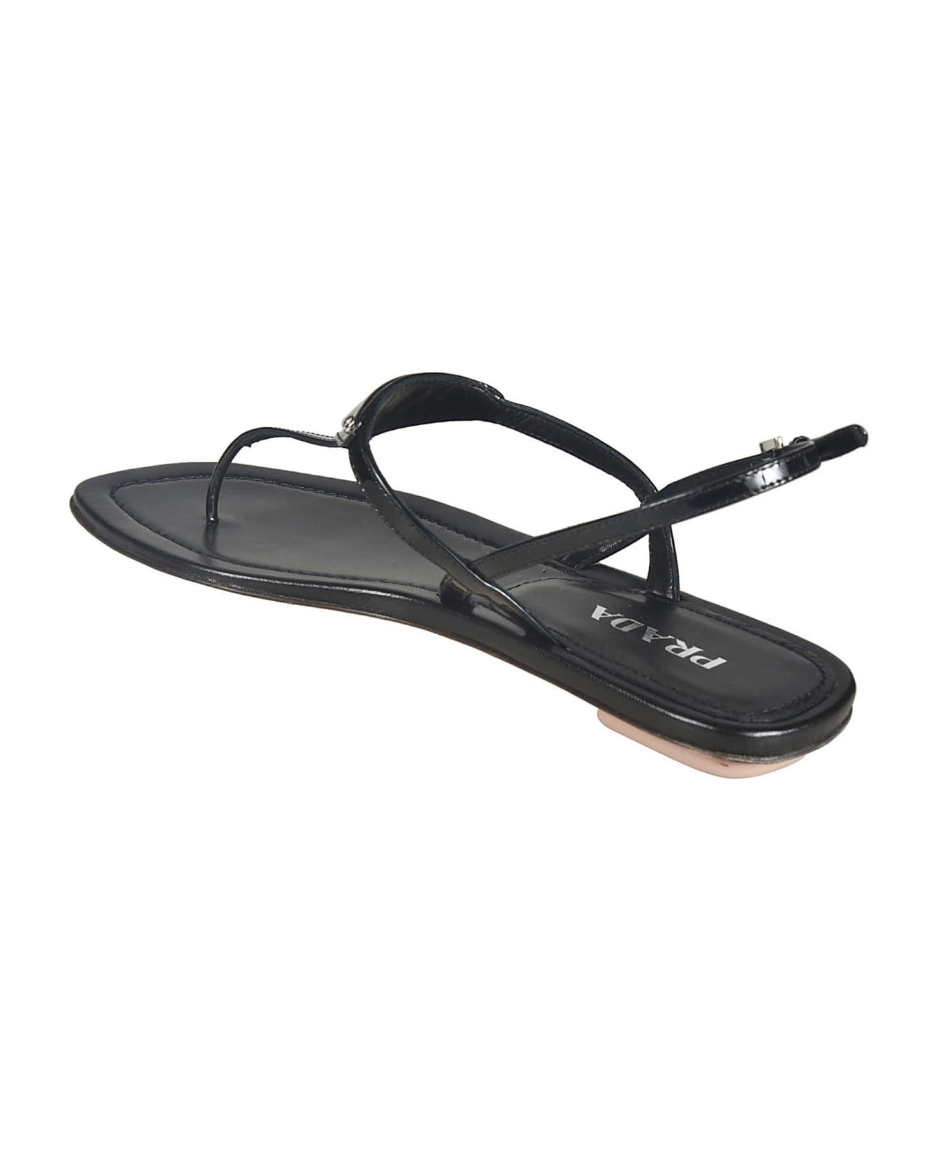 Prada Logo Flat Sandals | italist