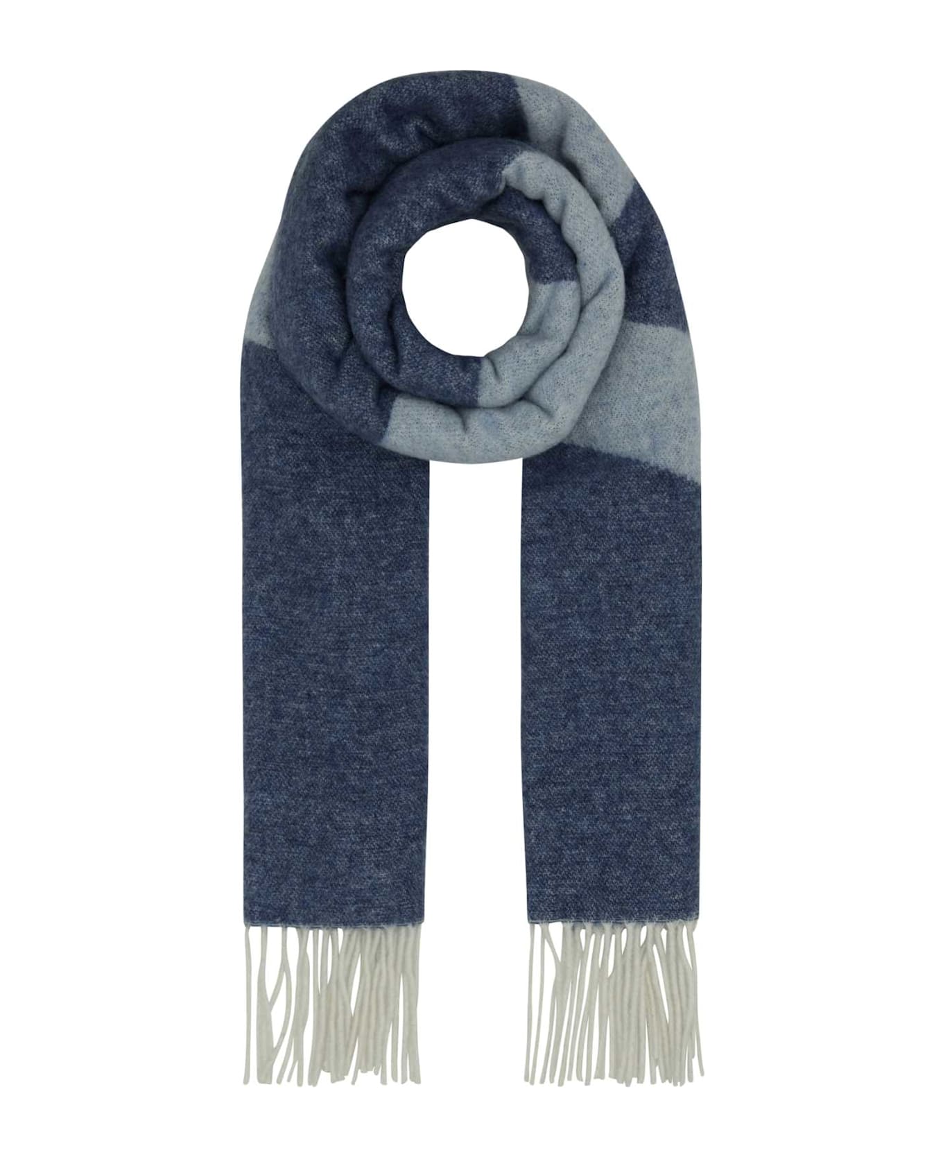 A.P.C. Blue Wool Blend Malo Scarf - BLEUGRIS