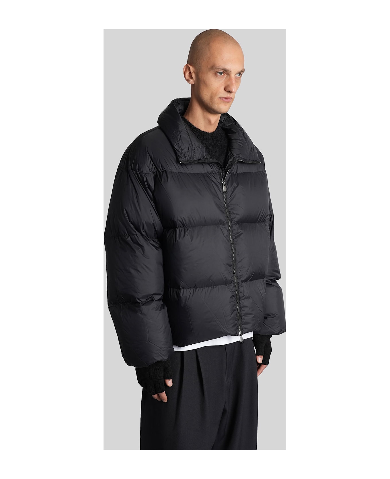 Studio Nicholson Massey Snm-1380 Puffer In Black Nylon - black