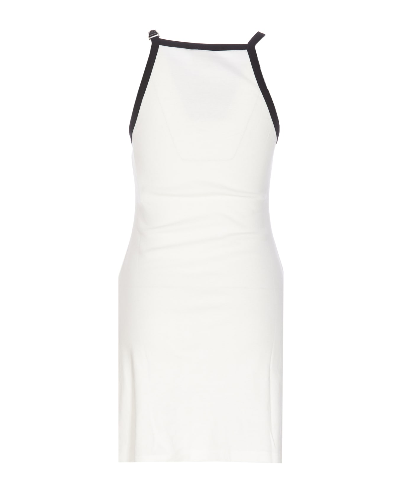 Courrèges Contrasting Logo Dress - White ワンピース＆ドレス