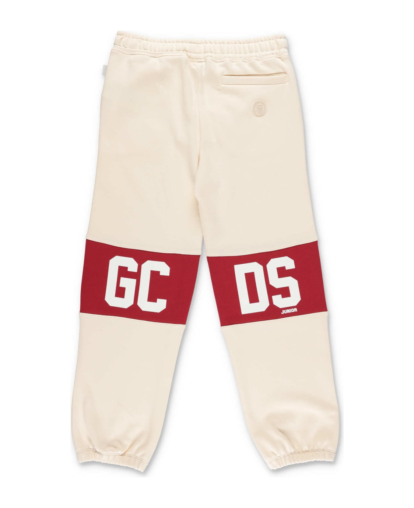 GCDS Mini Gcds Pantaloni Panna In Felpa Di Cotone - Whitecap Gray