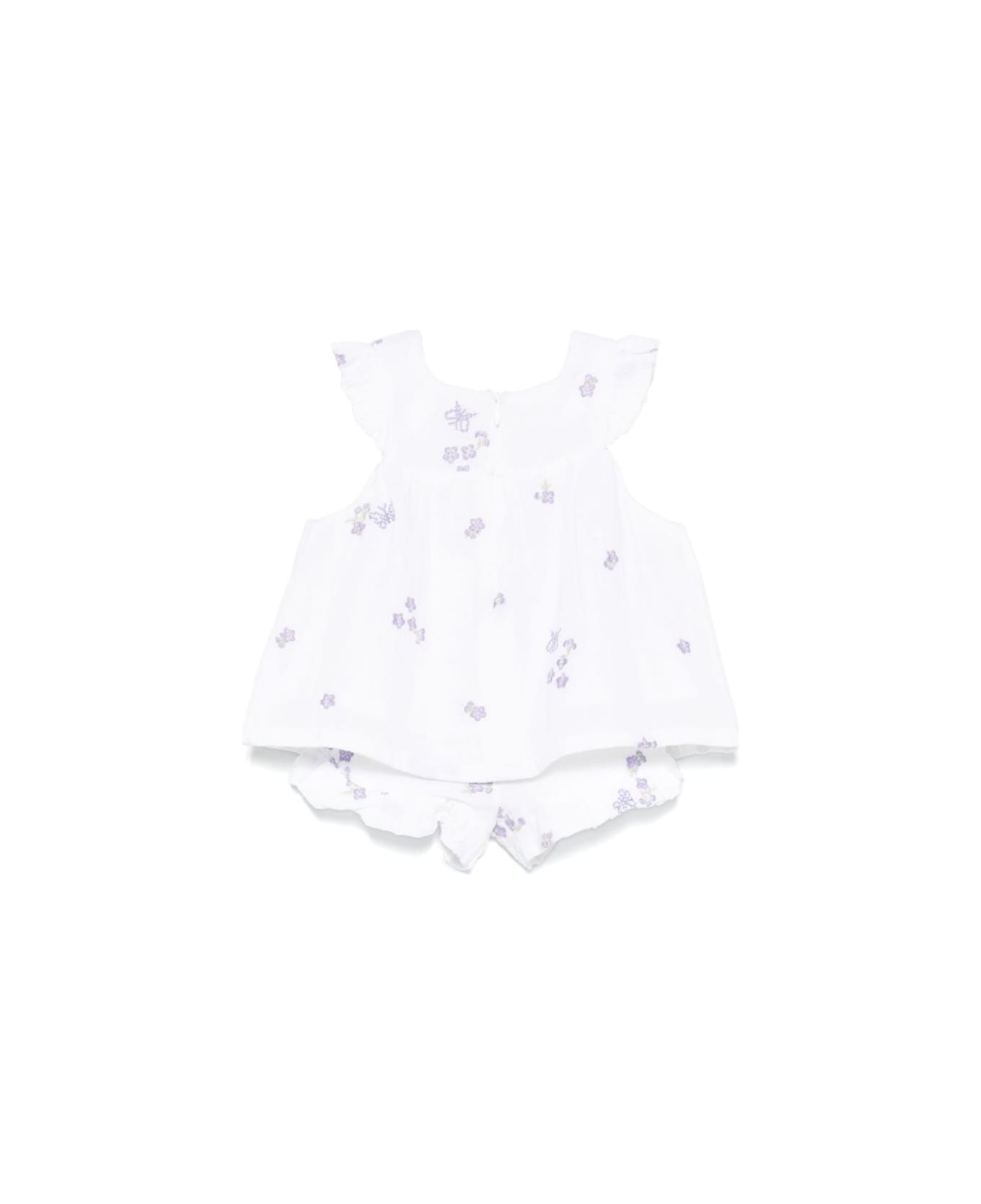 Tartine et Chocolat Set Vestito Con Shorts - WHITE