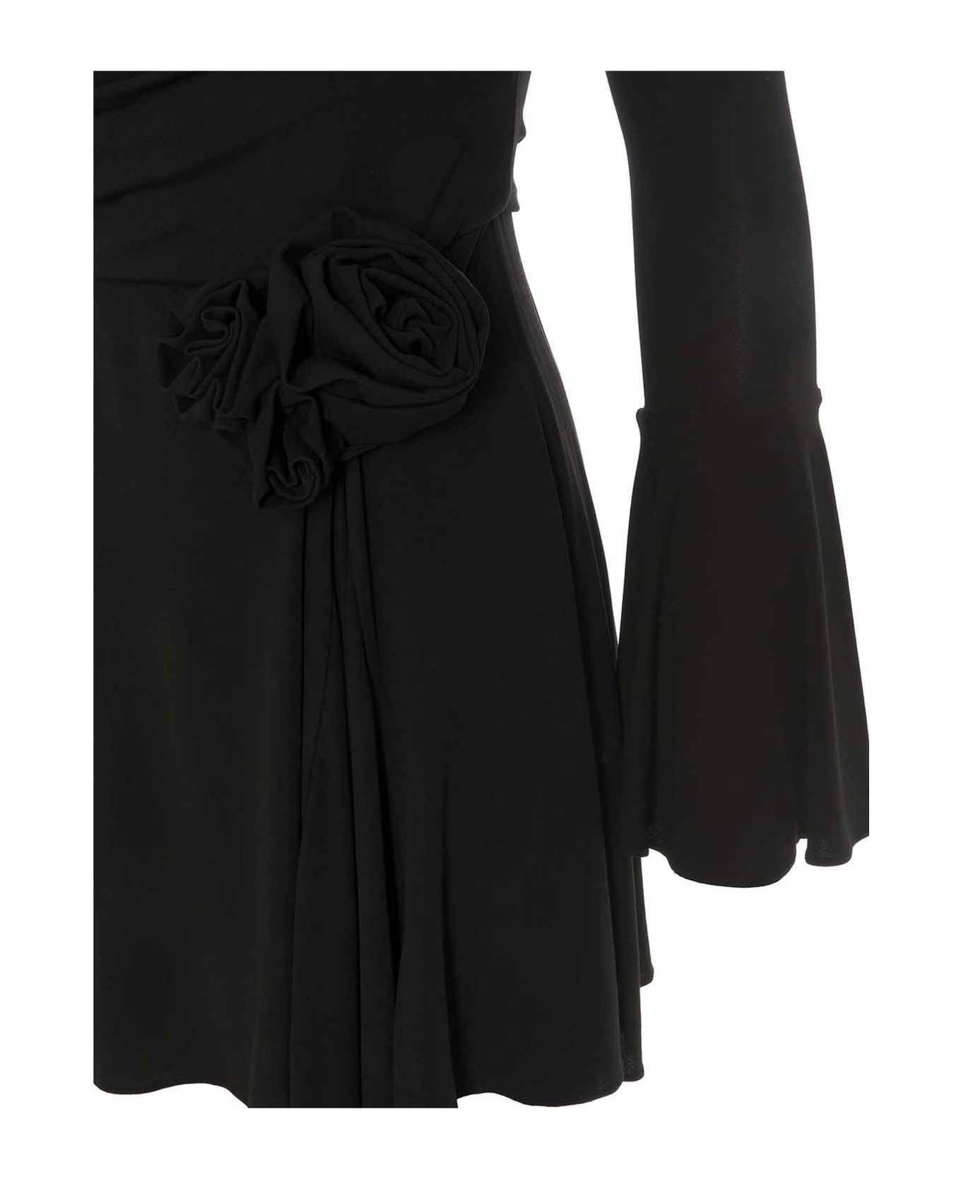 Magda Butrym Floral Detail Minidress - Black