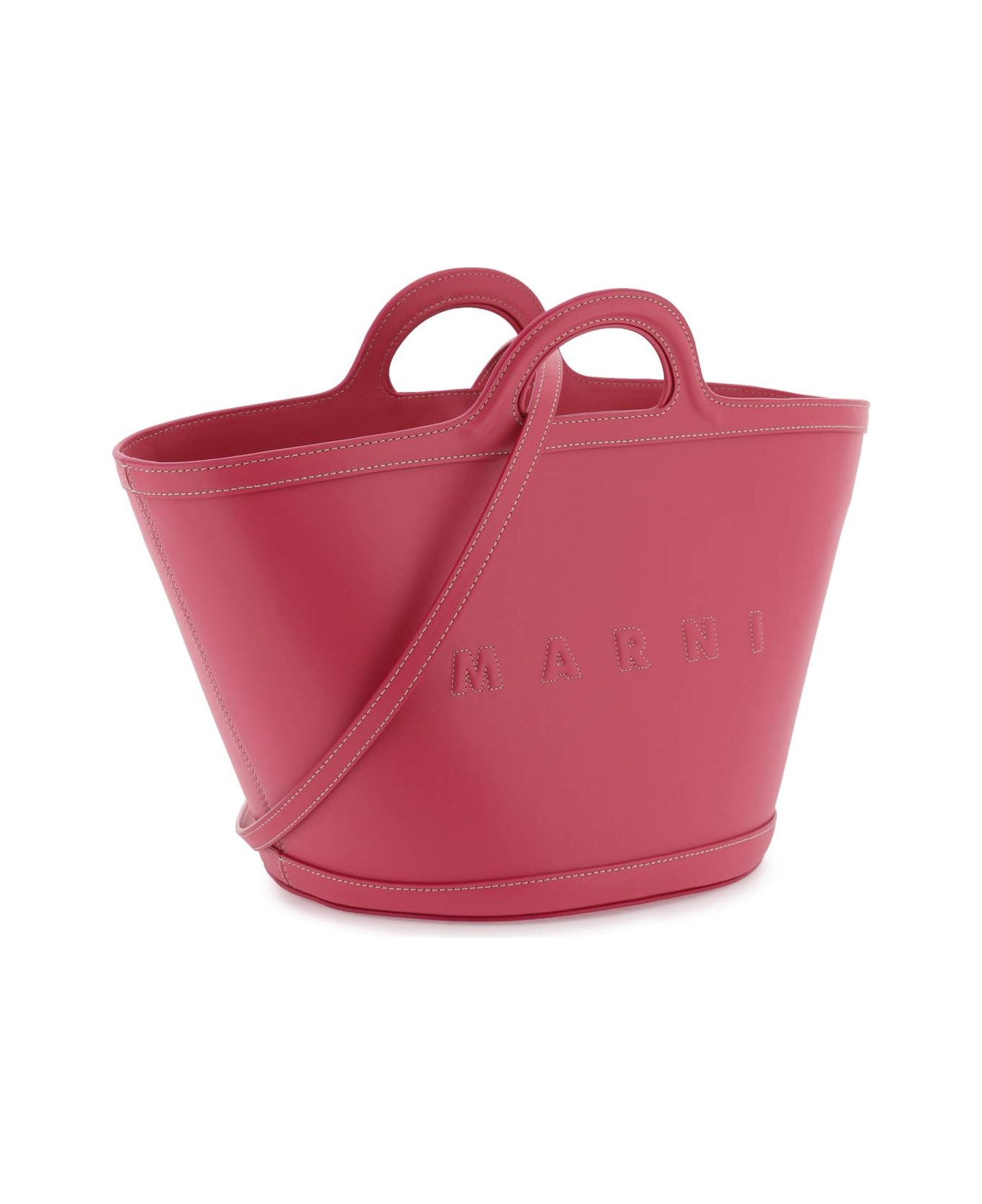 Marni Leather Small Tropicalia Bucket Bag - LIGHT ORCHID (Pink)
