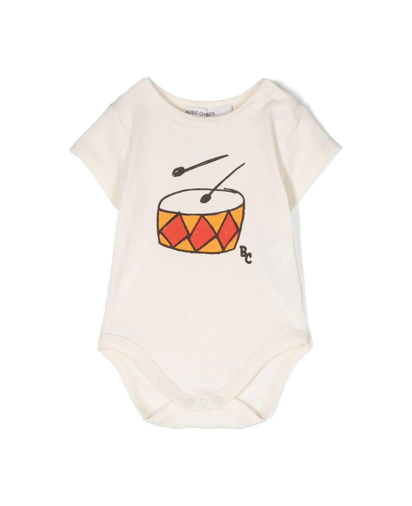 Bobo Choses Baby Play The Drum Body - Off White ボディスーツ＆セットアップ