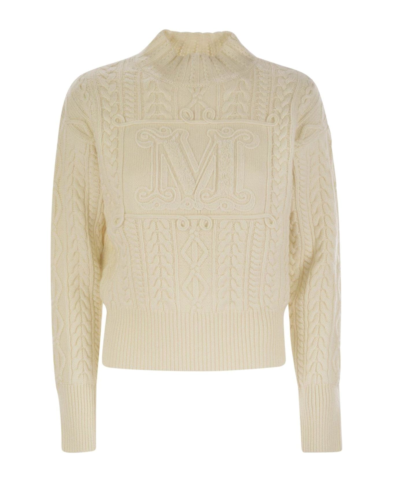 Max Mara Miranda Crewneck Knit Jumper - White