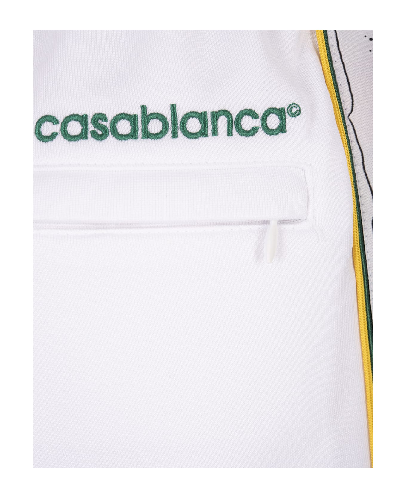 Casablanca White Shorts With Laurel Graphics - White