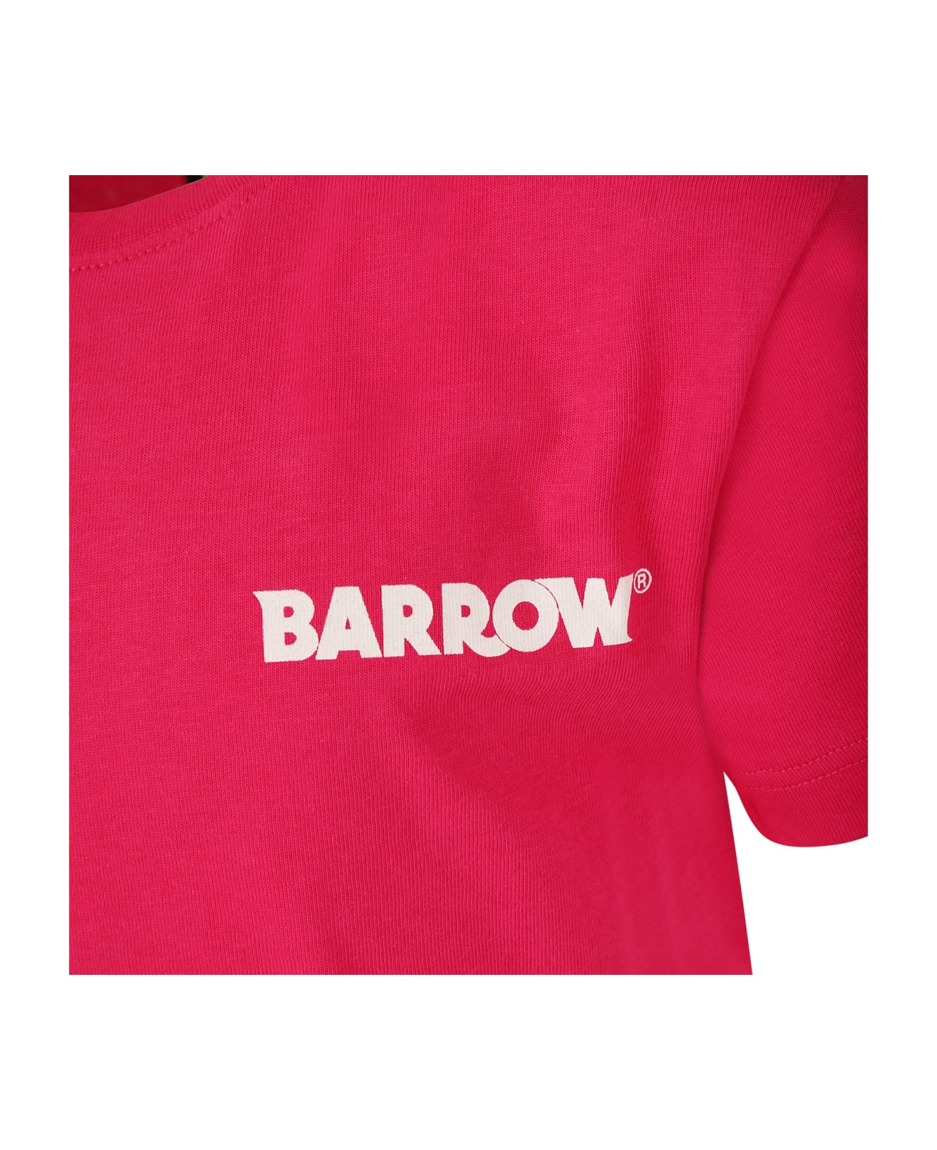 Barrow Fuchsia T-shirt For Kids With Smiley Face And Logo - Fragola