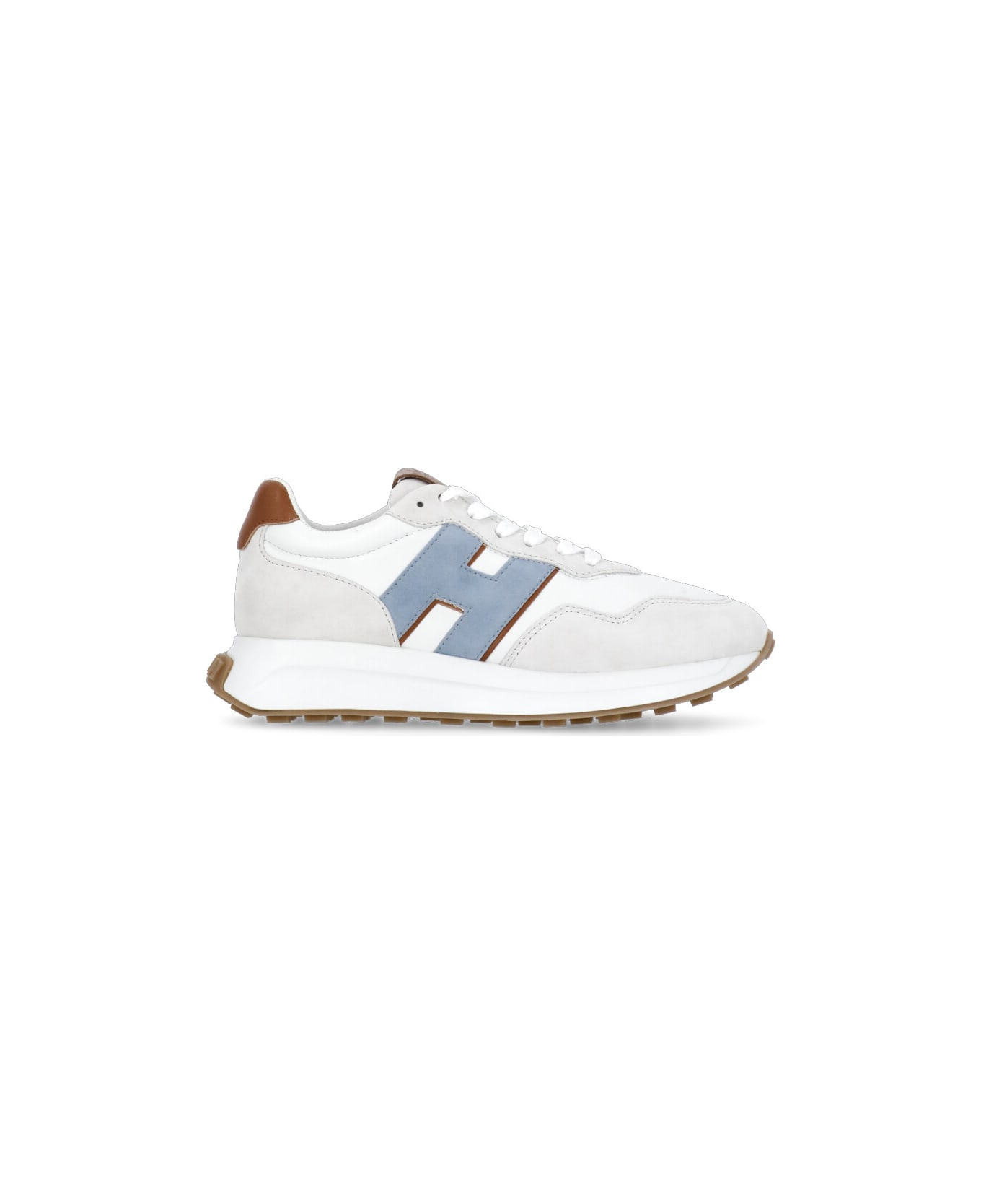 Hogan H641 Laced H Patch Sneakers - White スニーカー