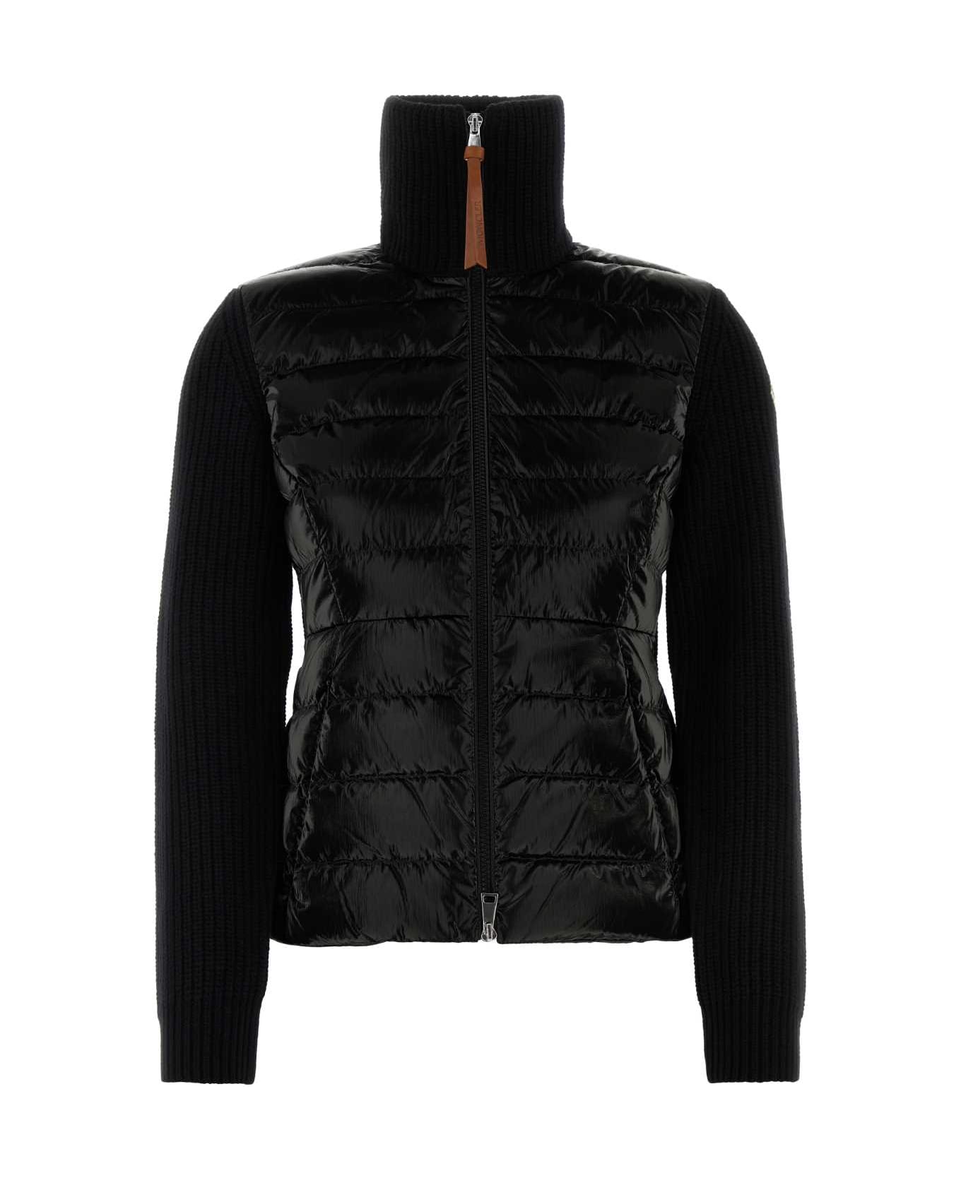 Moncler Black Wool Sweatshirt - 999 フリース