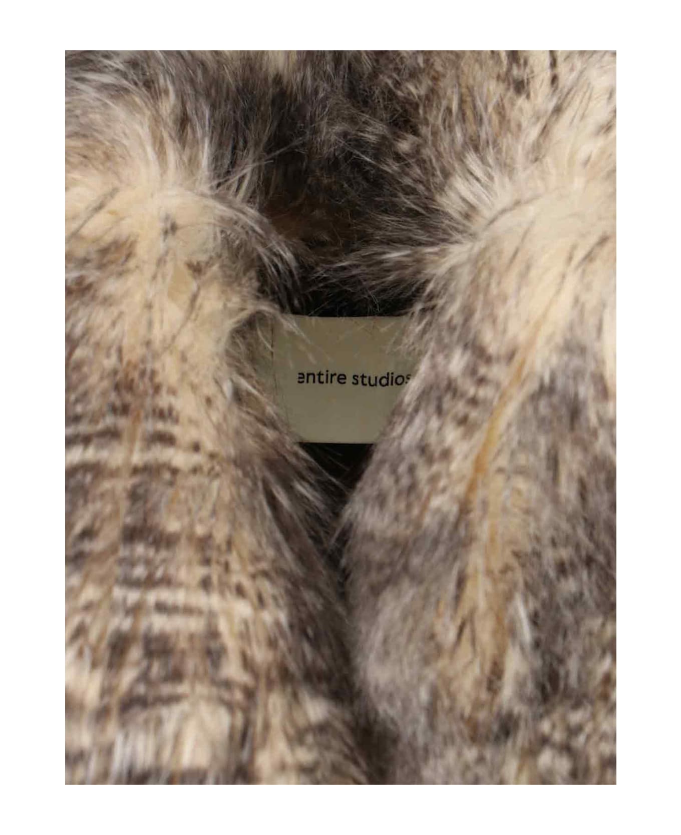 Entire Studios Single-breasted Faux Fur Coat - NATURAL