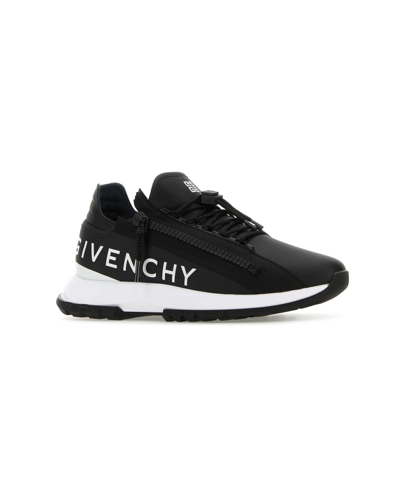 Givenchy Black Leather Spectre Sneakers - BLACKWHITE スニーカー