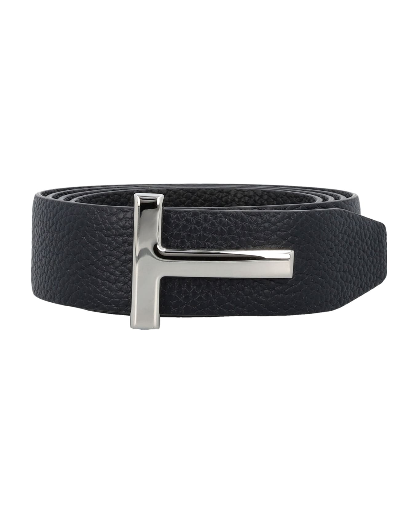 Tom Ford T Grainy Leather Belt - Black
