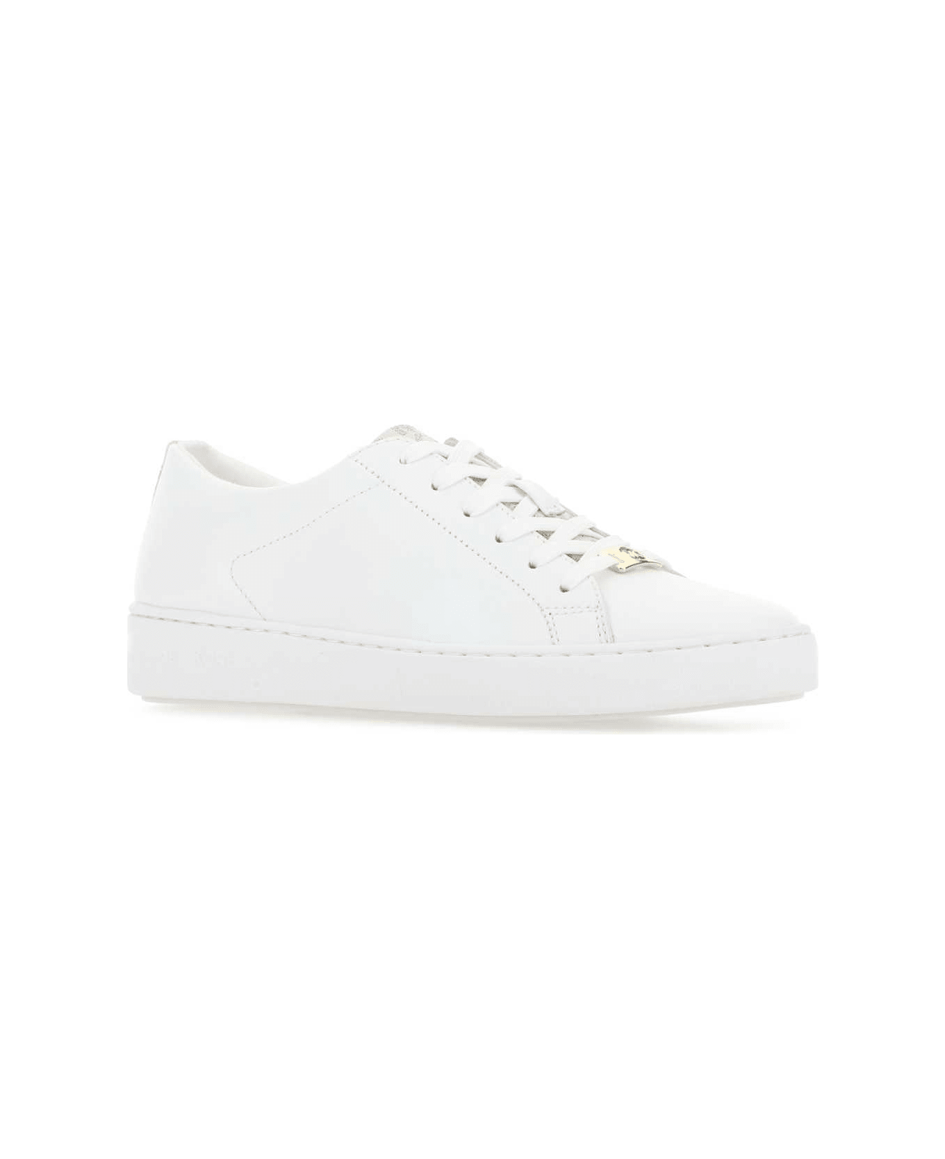 Michael Kors White Leather Keaton Sneakers - VANILLA