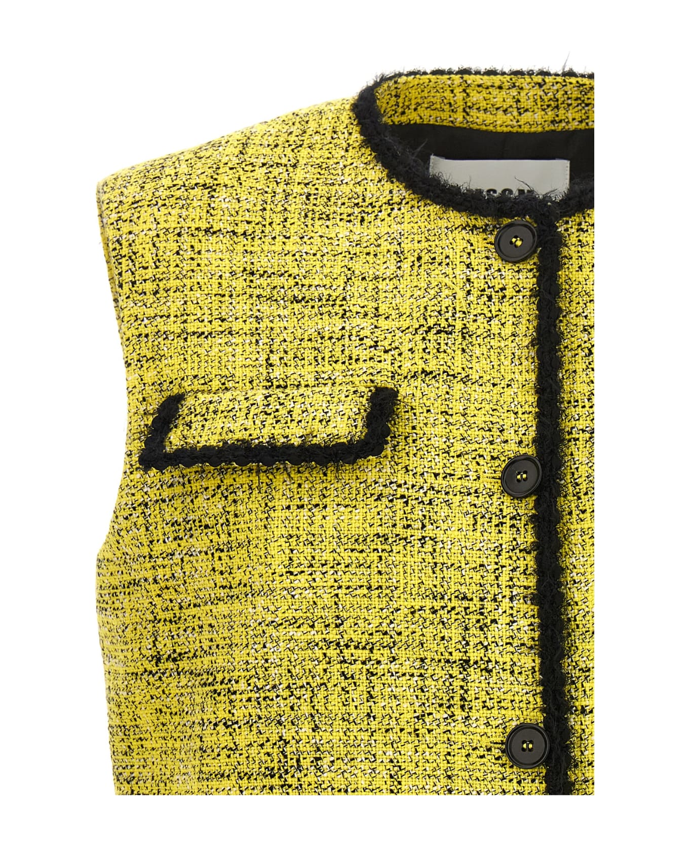 MSGM Tweed Vest - Yellow ベスト