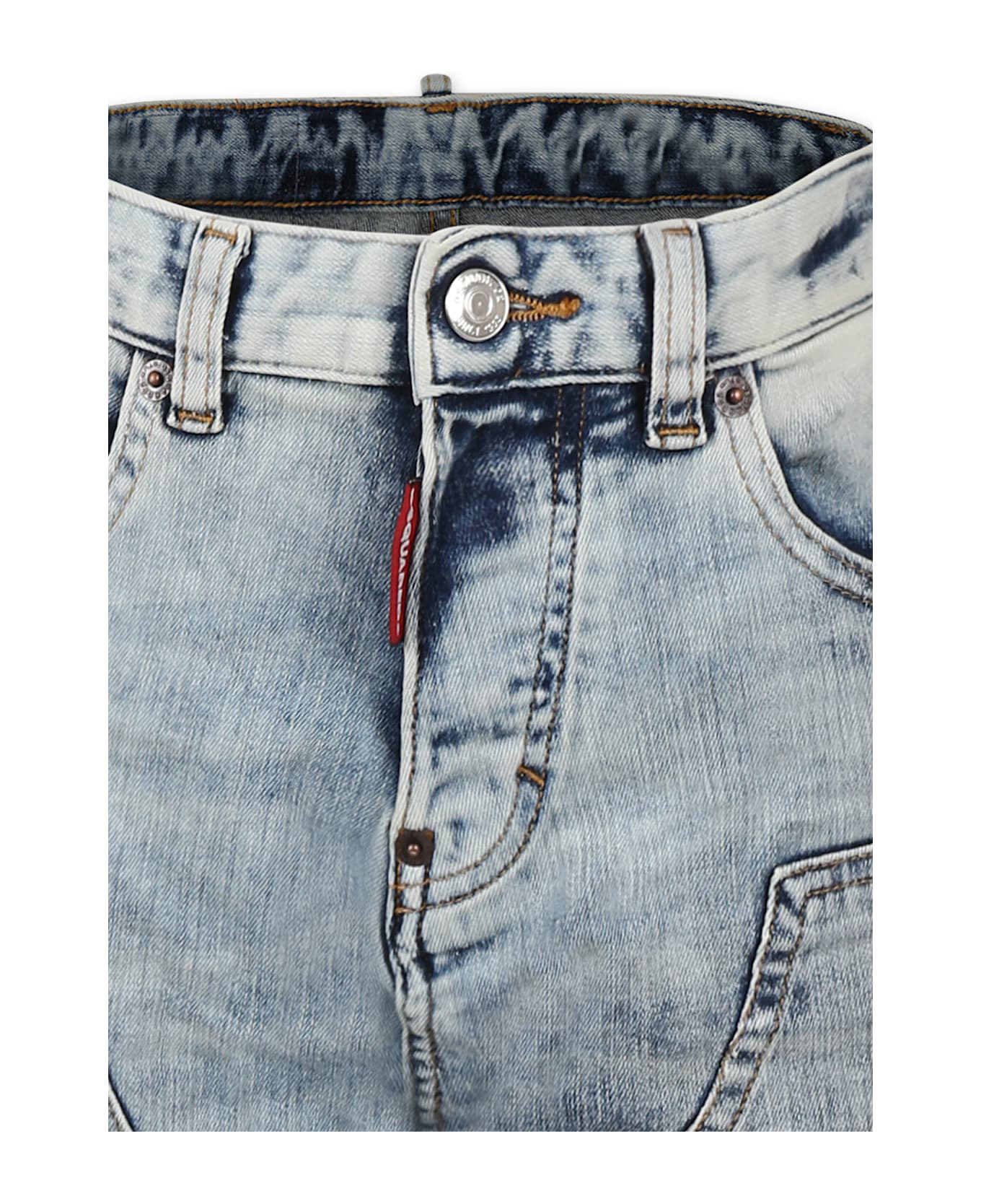 Dsquared2 Denim Jeans For Boy With Logo - Denim
