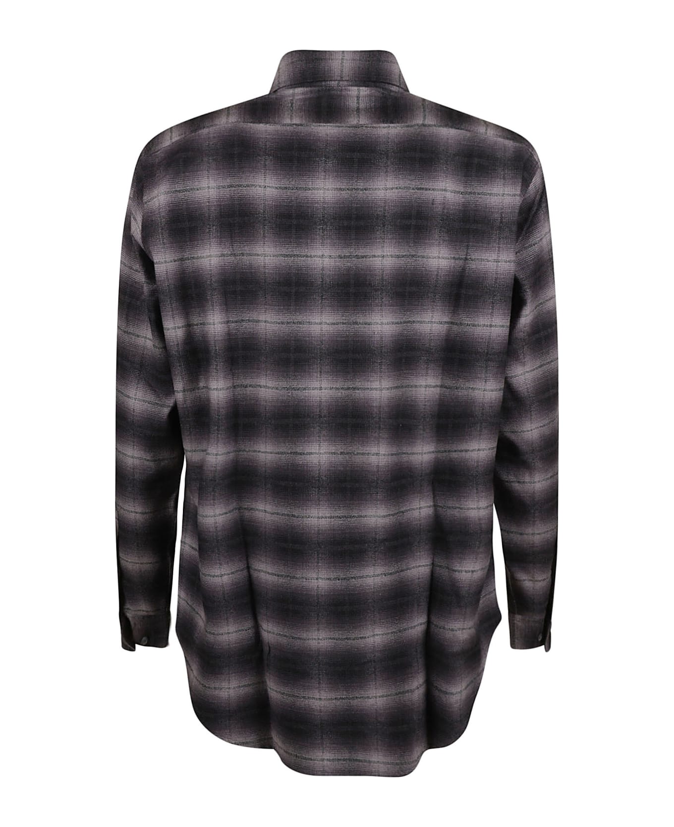 Aries Plaid Flannel Shirt - Black