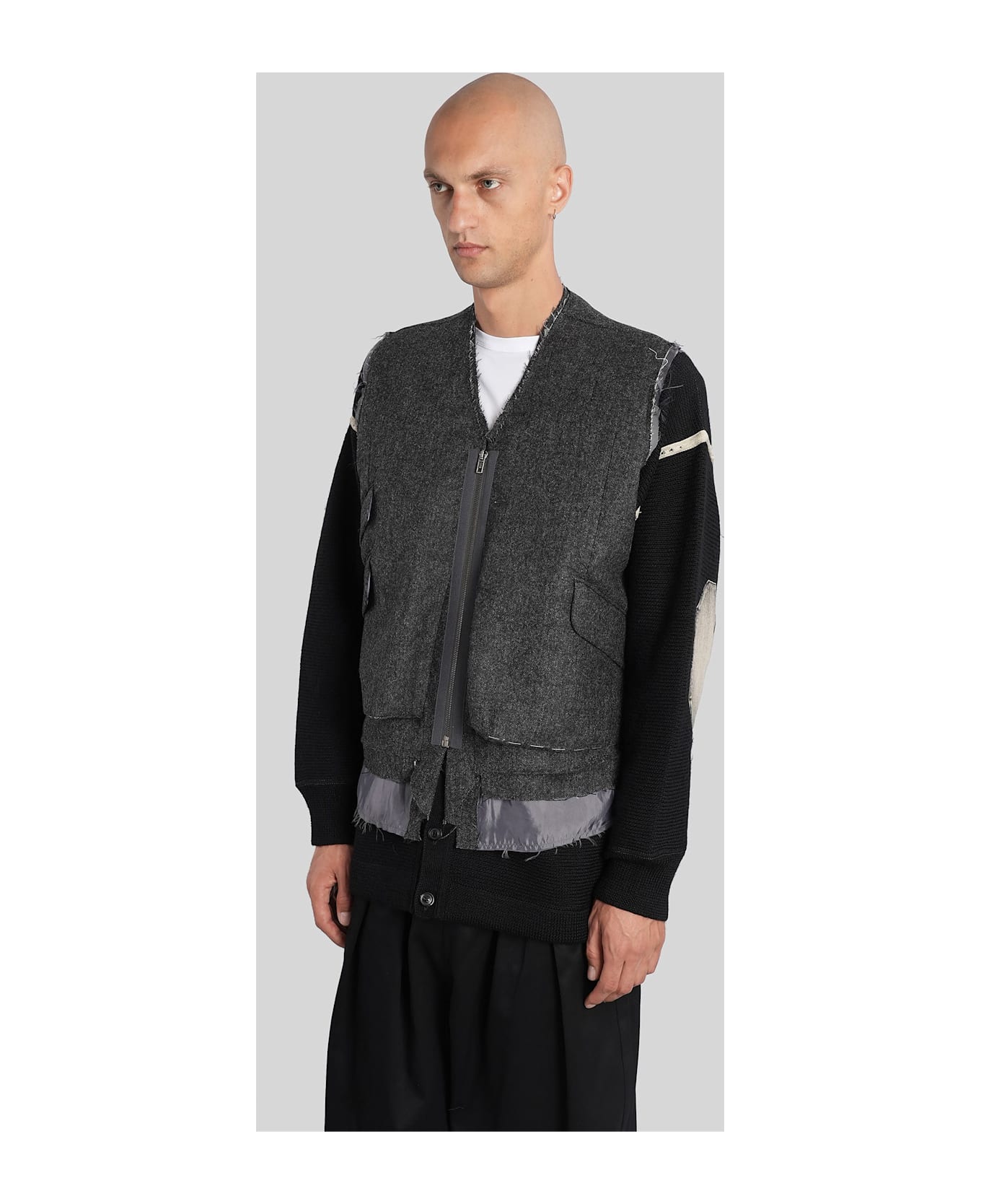 Maison Margiela Vest In Grey Wool - grey