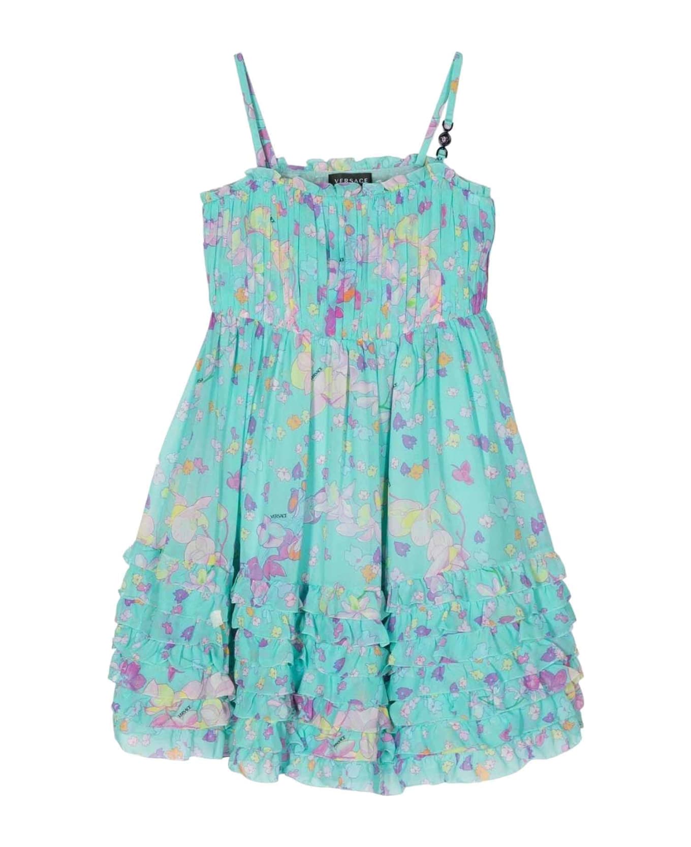 Young Versace Multicolor Dress Girl Kids - Multicolor ワンピース＆ドレス
