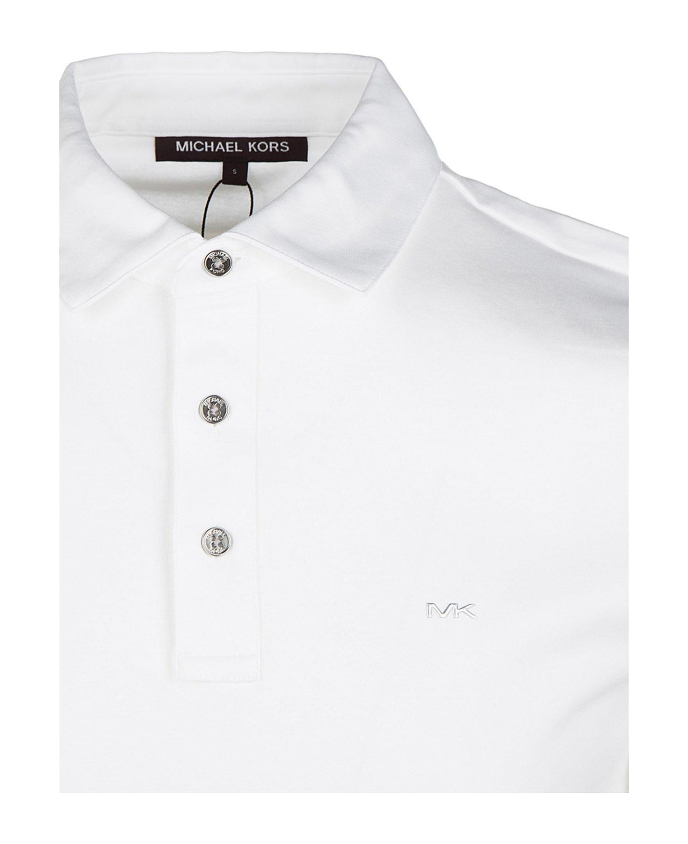 Michael Kors Logo Embroidered Polo Shirt - White ポロシャツ