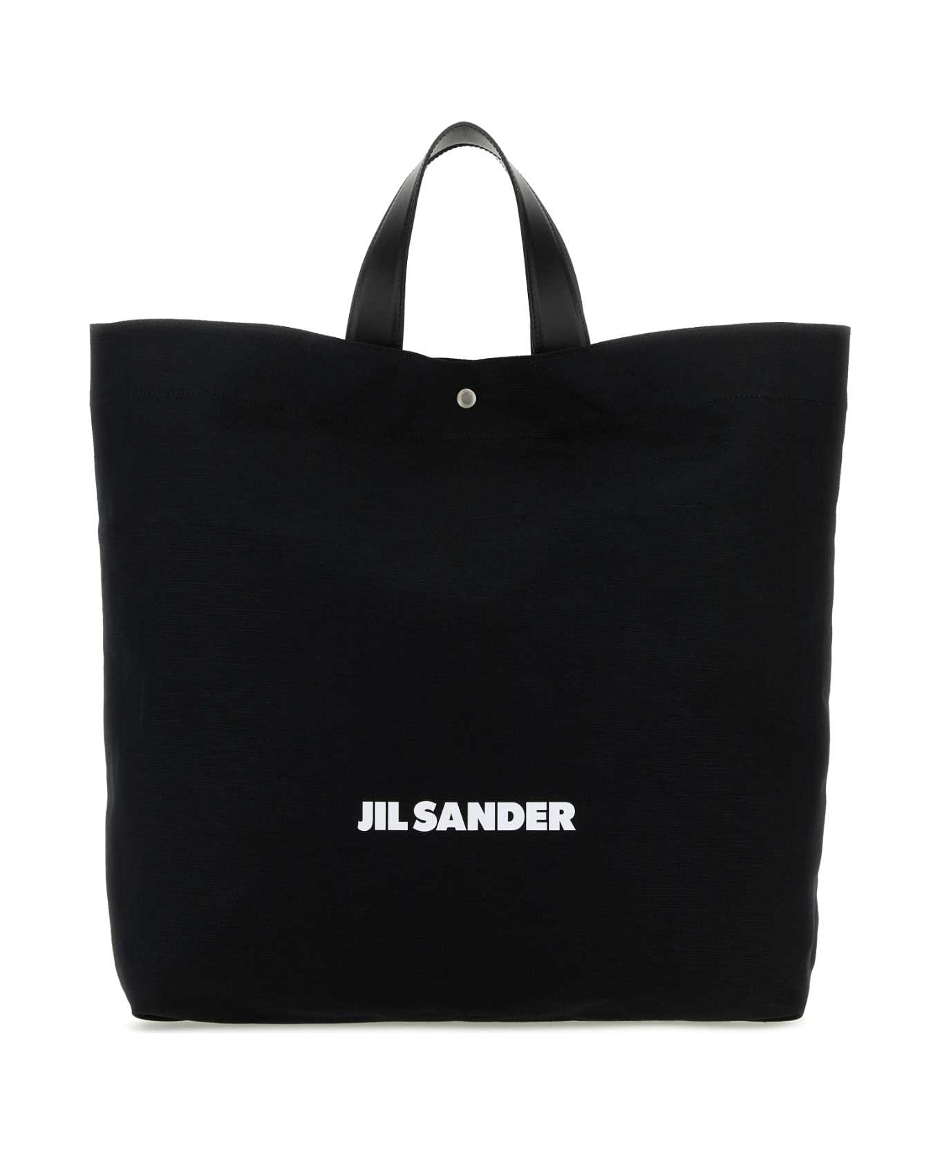 Jil Sander Black Canvas Shopping Bag - 001